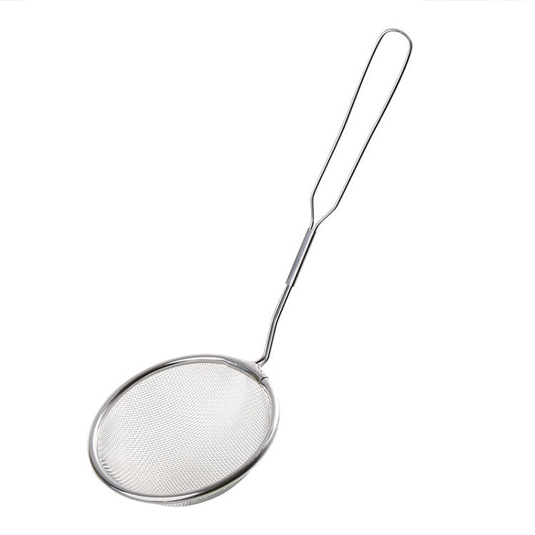 Kitchen stainless steel filter spoon can be hung grease filter spoon household oil residue residue small sieve sieve spoon